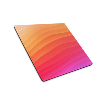Vibrant sunset gradient large gaming mouse pad with non-slip bottom