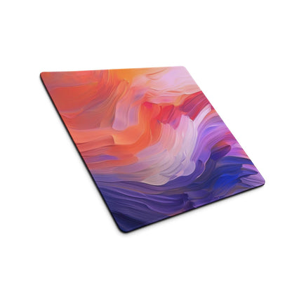Vibrant abstract swirl gradient large gaming mouse pad for Dota CSGO pros, non-slip base