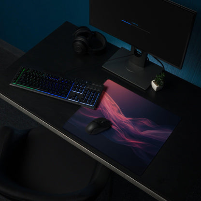 Premium large non-slip nebula pink purple wave gaming mouse pad