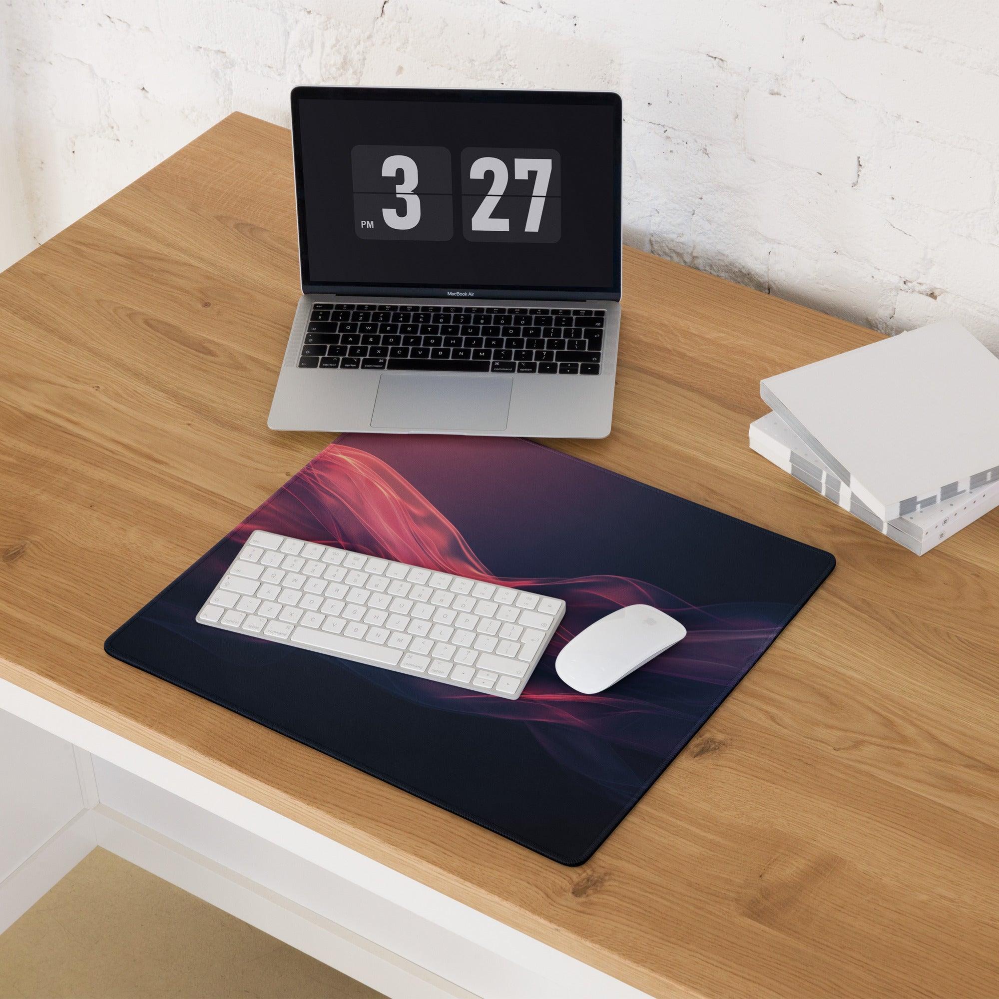 Premium large non-slip Nebula pink purple wave gaming mouse pad