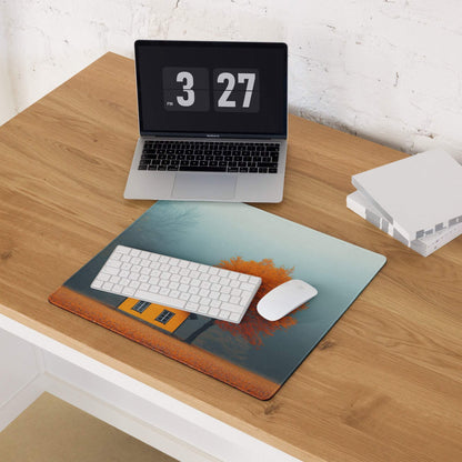 Autumn Calm Landscape Orange House and Tree large non-slip gaming mouse pad