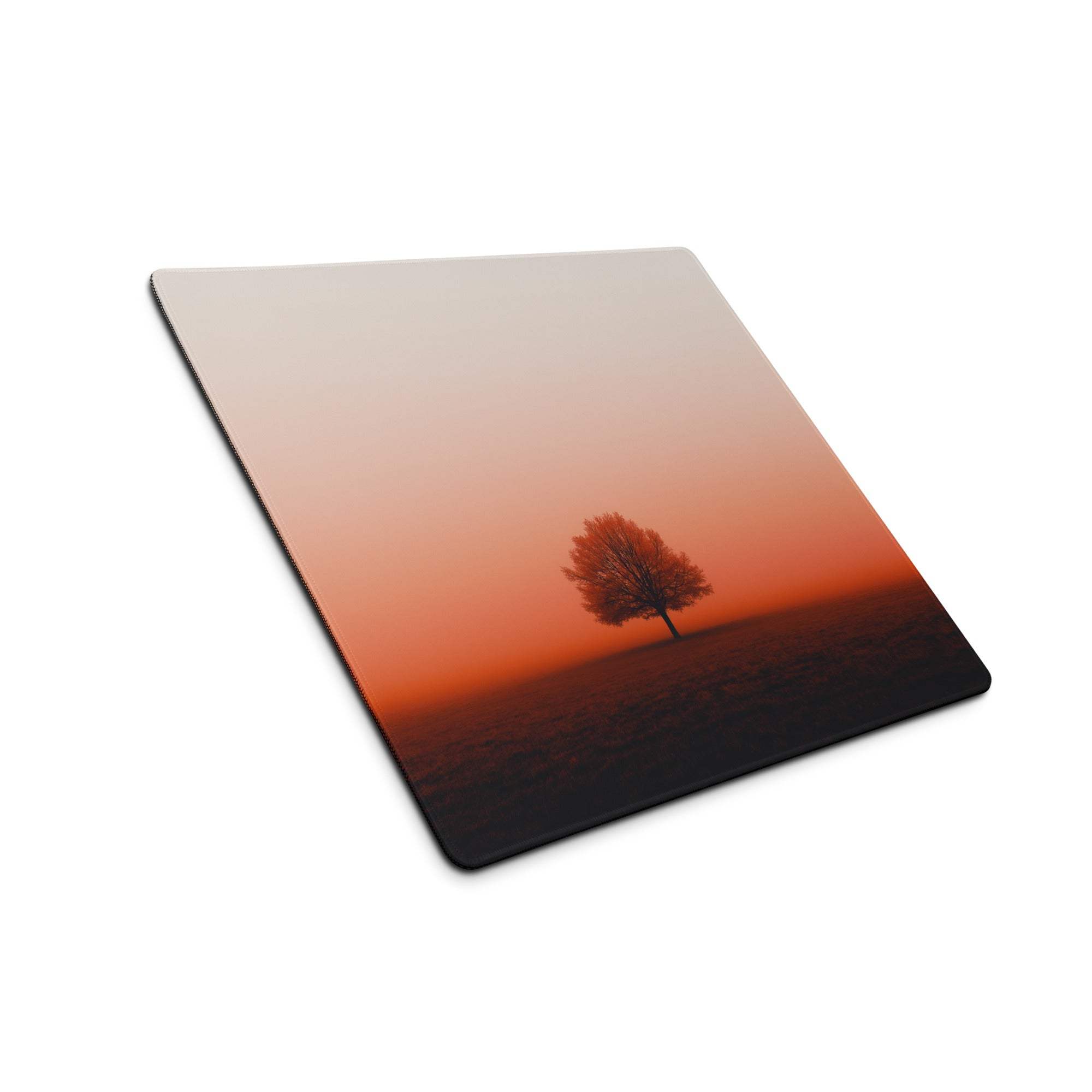 Sunset tree landscape large gaming mouse pad with non-slip base