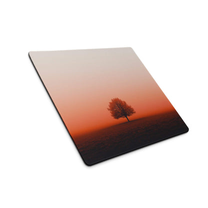 Sunset tree landscape large gaming mouse pad with non-slip base