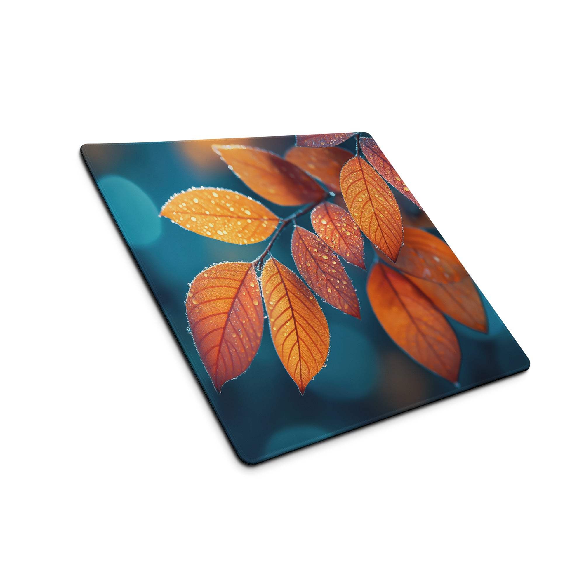 Autumn leaves square cutting board design on large gaming mouse pad
