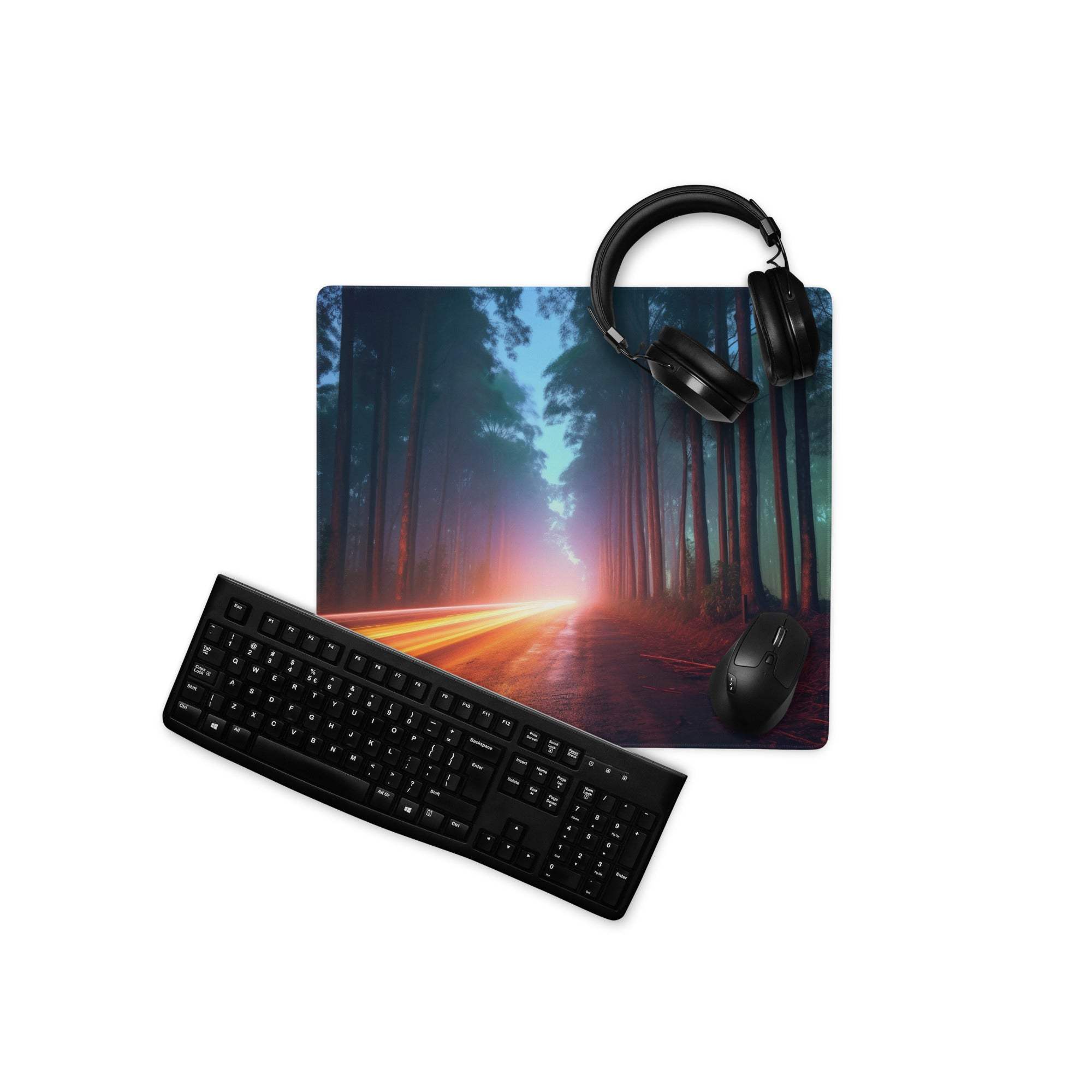 Black matte finish keyboard with standard layout keys