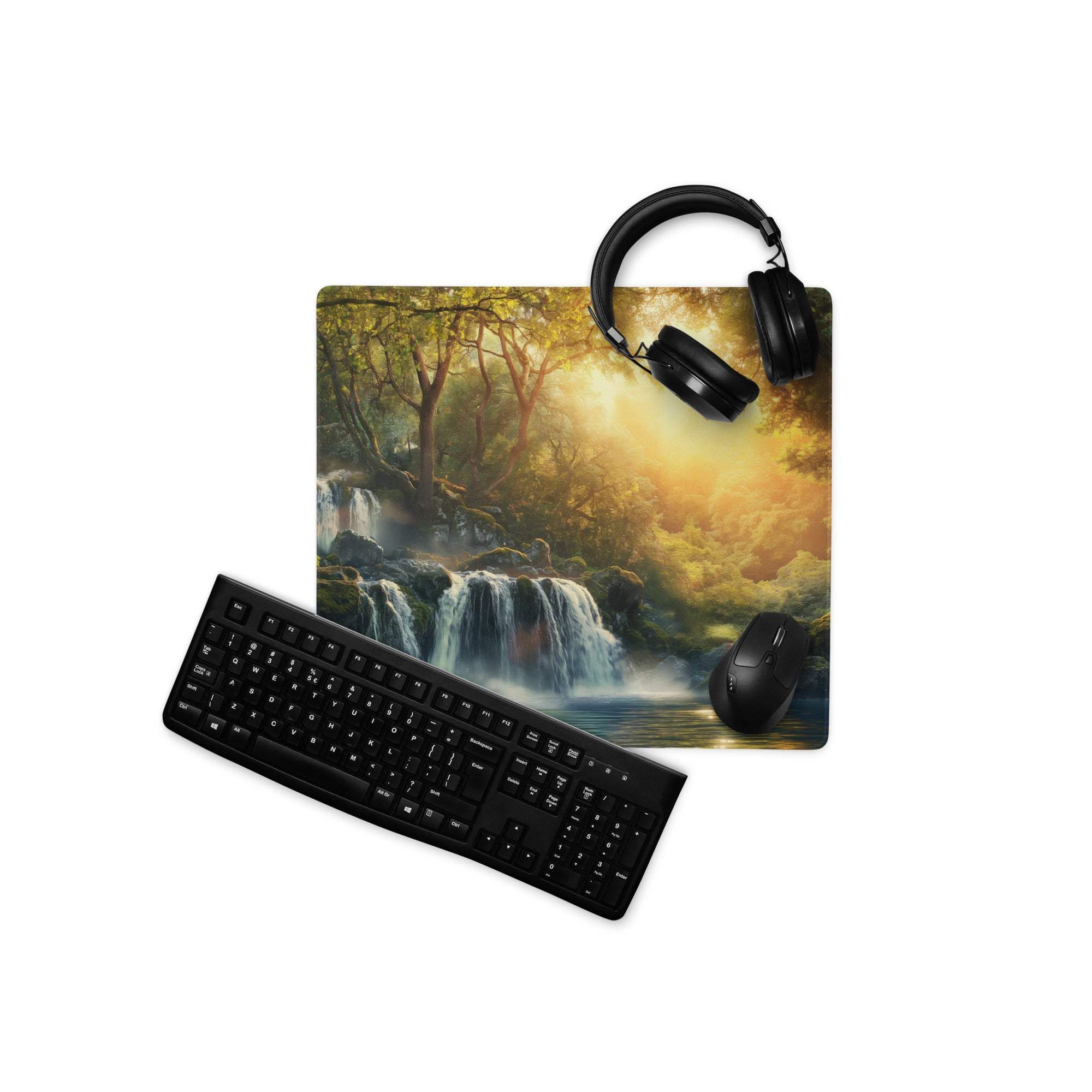 Black matte finish keyboard with standard layout keys