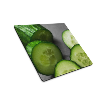 High performance oversized gaming mouse pad with glossy green cucumber slice design