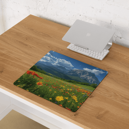 Epic Majestic large gaming mousepad with vivid meadow landscape print
