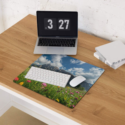 Epic Majestic large gaming mousepad with scenic meadow landscape