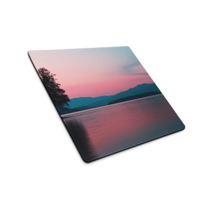 Scenic sunset over water mouse pad with non-slip backing