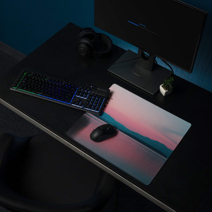 Scenic sunset gradient mouse pad with large non-slip surface