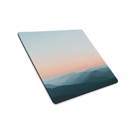 Serene Mountain Sunset Pastel Horizon large gaming mouse pad