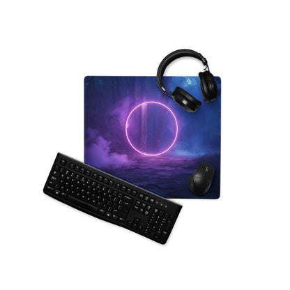 Mystic Neon Forest Glow ultra large cosmic gaming mouse pad