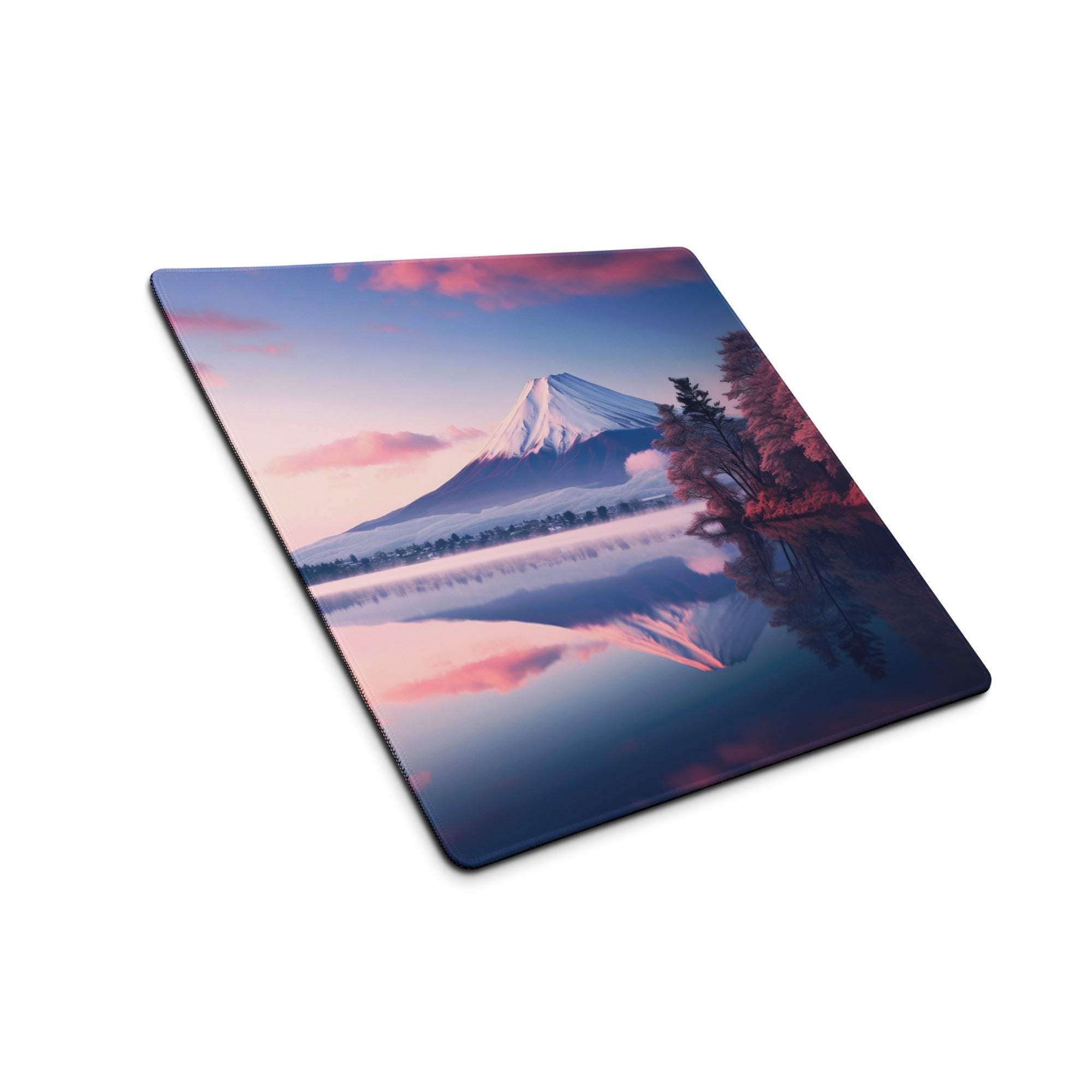 Dreamy Mount Fuji pink sunset ultra large non-slip gaming mouse pad