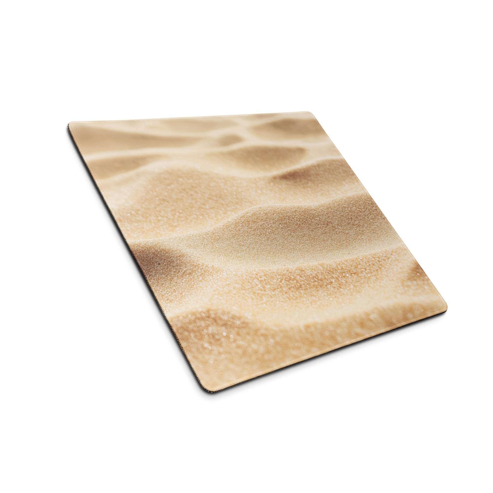 Premium beige sand dune pattern large gaming mouse pad with non-slip base