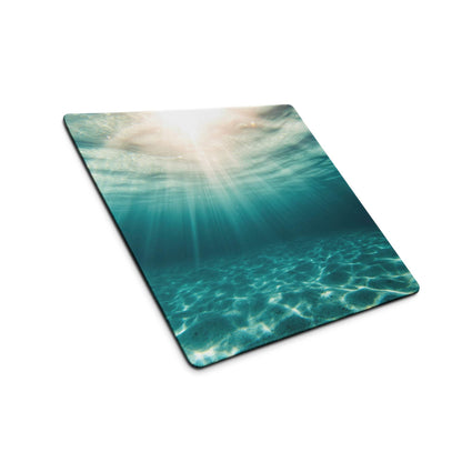 Large underwater ocean scene gaming mouse pad with non-slip surface