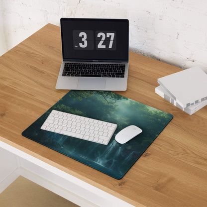 Premium Forest Mist large gaming mouse pad with misty forest design