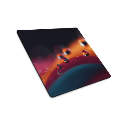 Vibrant water droplets on colorful petals extra large gaming mouse pad