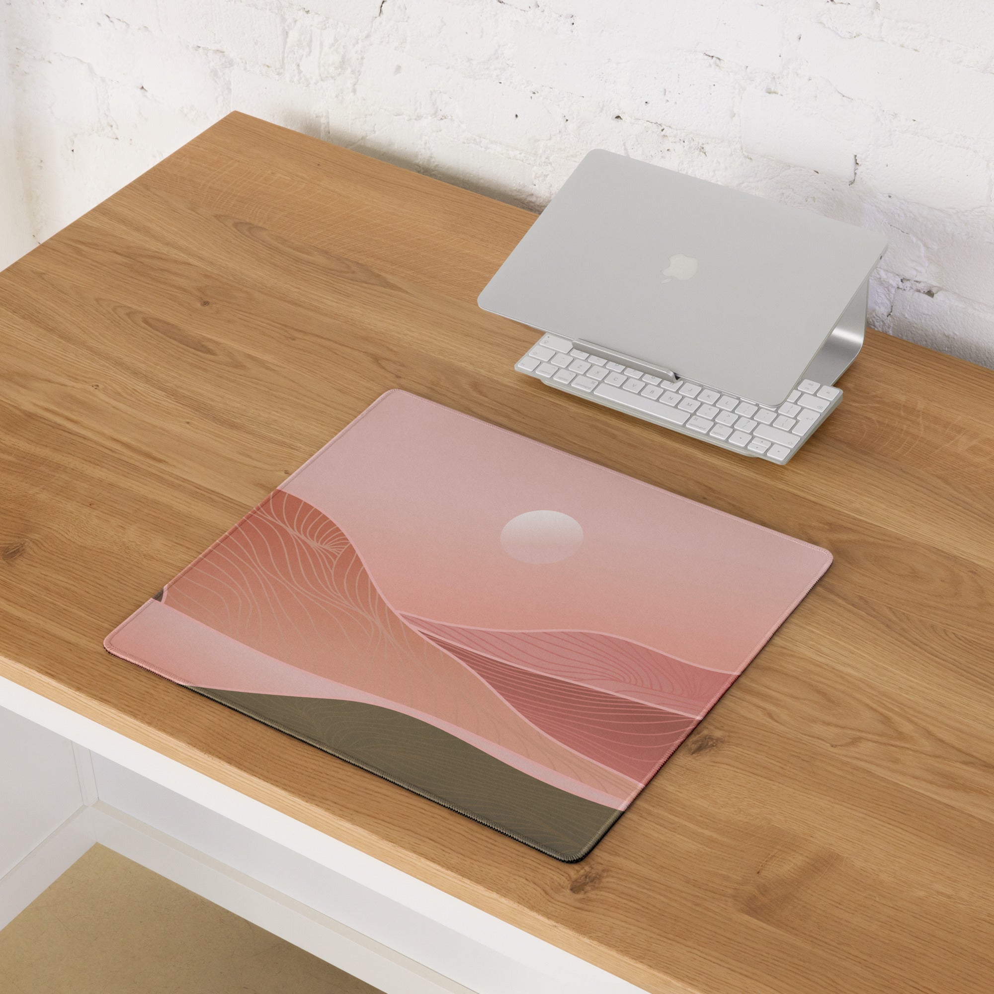 Boho Pink Gradient Mouse Pad - Mouse Pad Pink Gradient Home Office Boho Soft Moody Boho Chic Large Desk Mat Non Slip