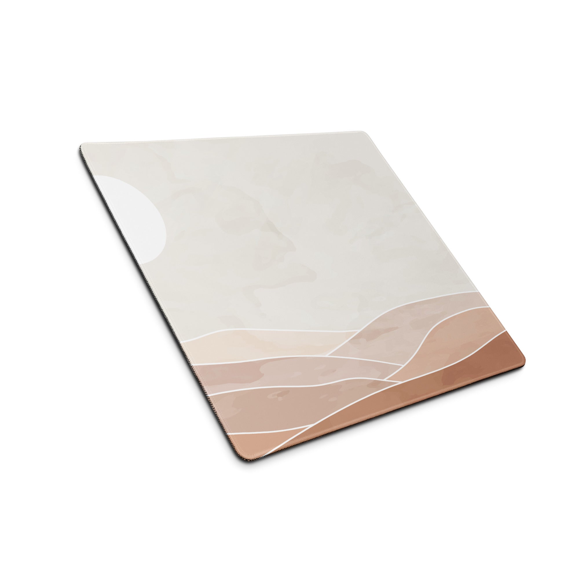 Beige Boho Abstract Wavy Mouse Pad - Mouse Pad Beige Boho Abstract Wavy Calm Mood Minimalist Non Slip