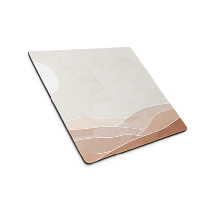 Beige Boho Abstract Wavy Mouse Pad - Mouse Pad Beige Boho Abstract Wavy Calm Mood Minimalist Non Slip