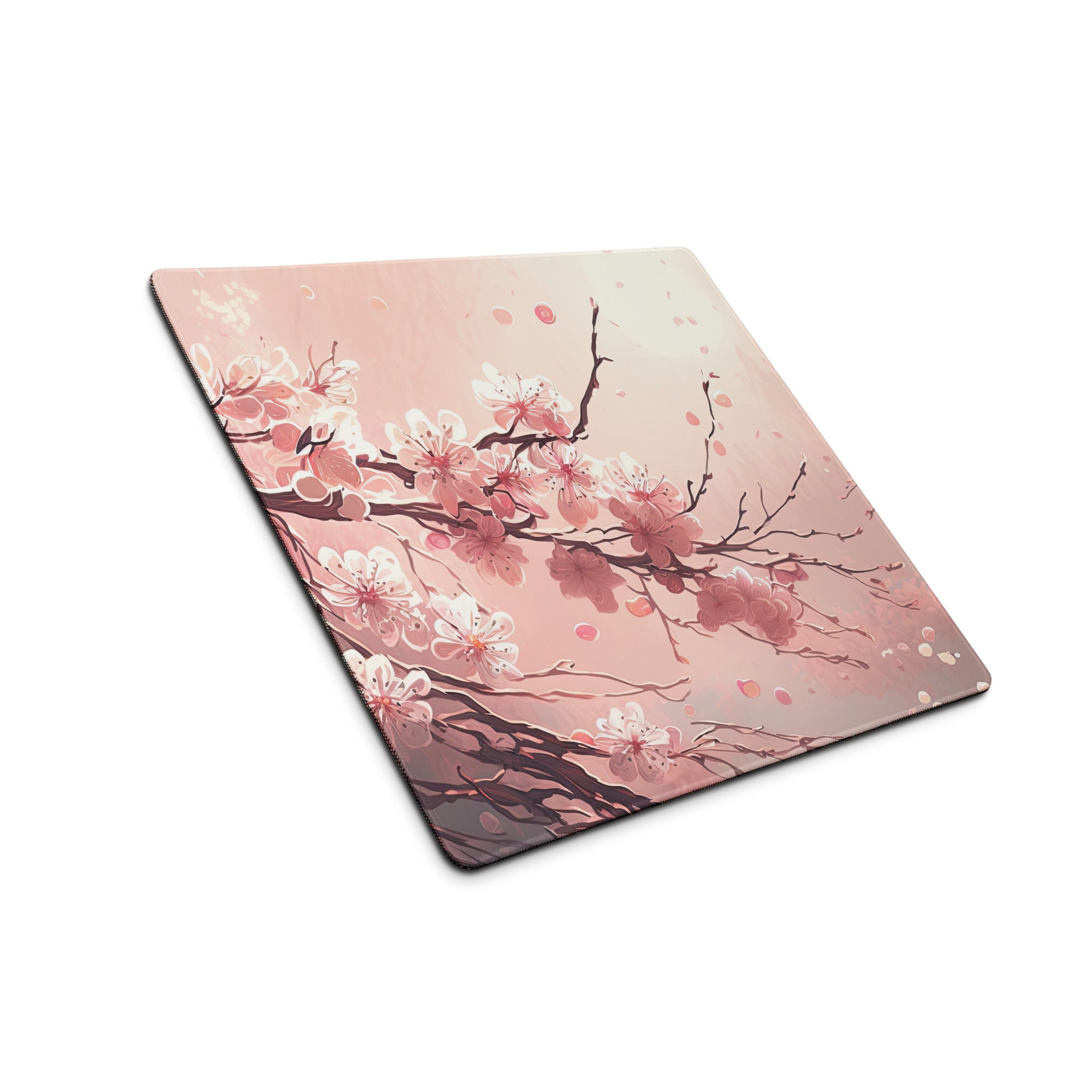 Cherry Blossom Pink Mouse Pad Large Non Slip Desk Mat For Gaming Setup Modern Art Style Calm Cozy Home Office Decor