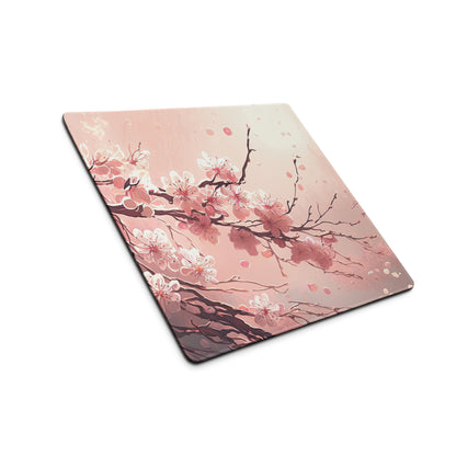 Cherry Blossom Pink Mouse Pad Large Non Slip Desk Mat For Gaming Setup Modern Art Style Calm Cozy Home Office Decor