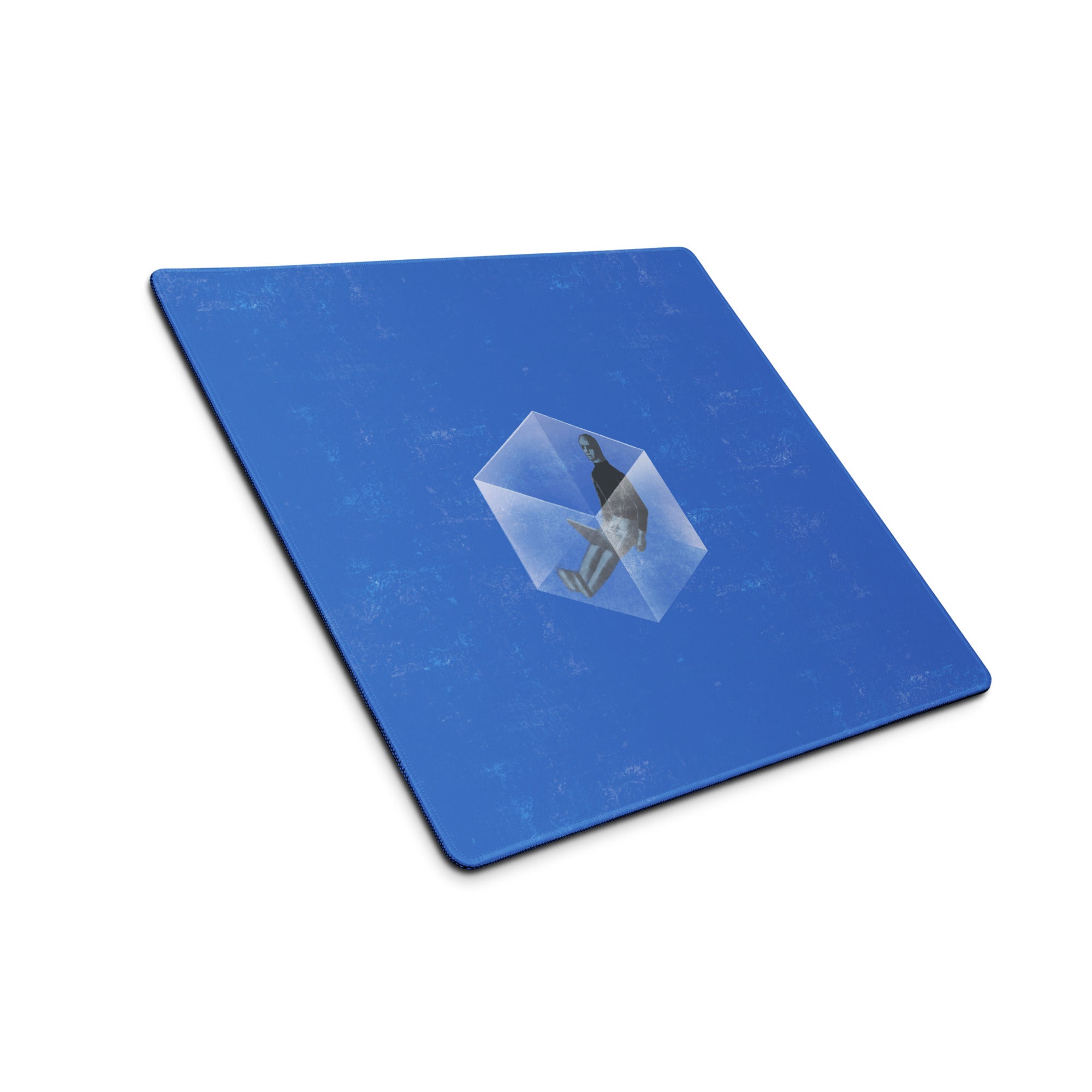 Blue Contemporary Mouse Pad For Home Office And Gaming Desk Modern Abstract Art Polyester Surface