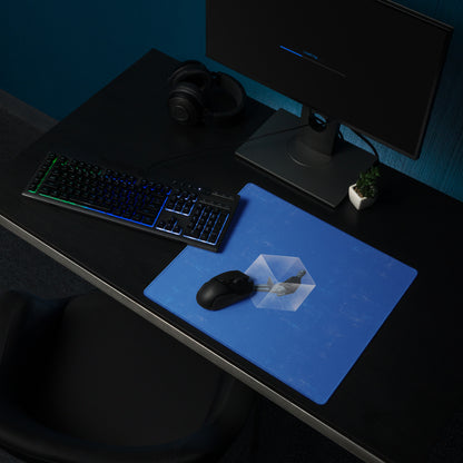 Blue Contemporary Mouse Pad For Home Office And Gaming Desk Modern Abstract Art Polyester Surface