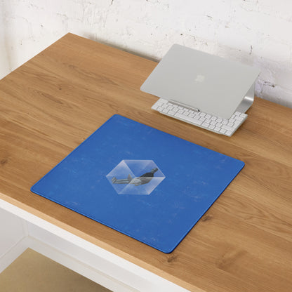 Blue Contemporary Mouse Pad For Home Office And Gaming Desk Modern Abstract Art Polyester Surface