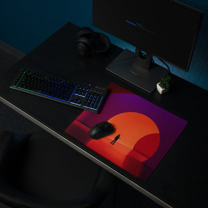 Purple Orange Abstract Contemporary Mouse Pad For Modern Home Office Desk Decor Aesthetic