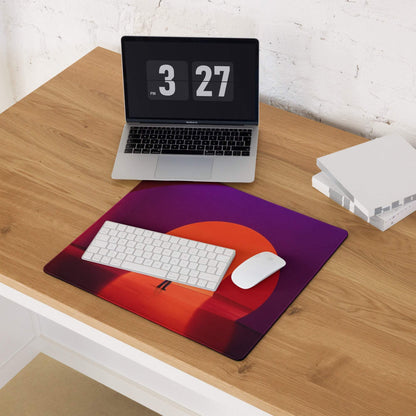 Purple Orange Abstract Contemporary Mouse Pad For Modern Home Office Desk Decor Aesthetic