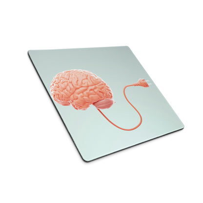 Pink Brain Mouse Pad Pastel Blue For Gaming Desk Setup Contemporary Modern Style