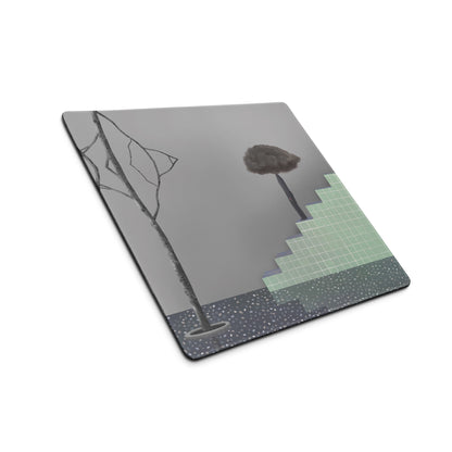 Gray Green Contemporary Mouse Pad - Mouse Pad Gray Green Home Office Moody Minimalist Office Decor Gaming Desk Mat