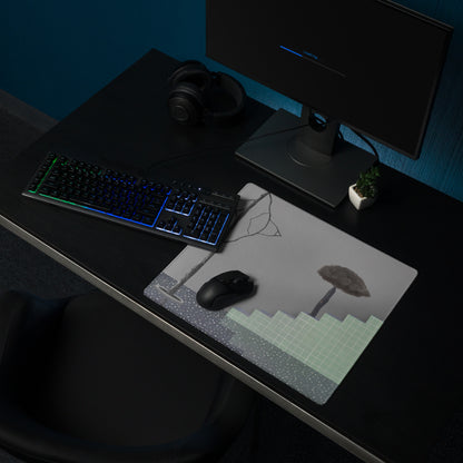 Gray Green Contemporary Mouse Pad - Mouse Pad Gray Green Home Office Moody Minimalist Office Decor Gaming Desk Mat