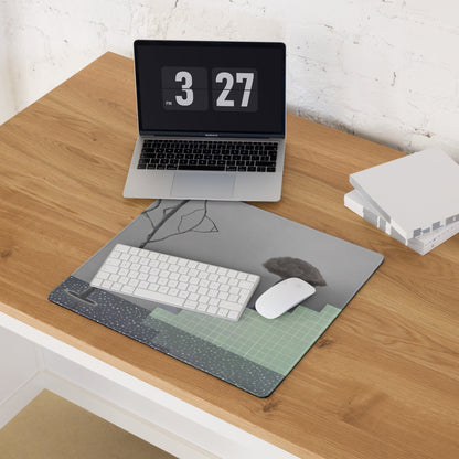 Gray Green Contemporary Mouse Pad - Mouse Pad Gray Green Home Office Moody Minimalist Office Decor Gaming Desk Mat