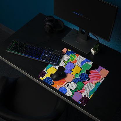 Contemporary Themed Mouse Pad Multicolor Rainbow Desk Decor Pop Art Style for Modern Workstations