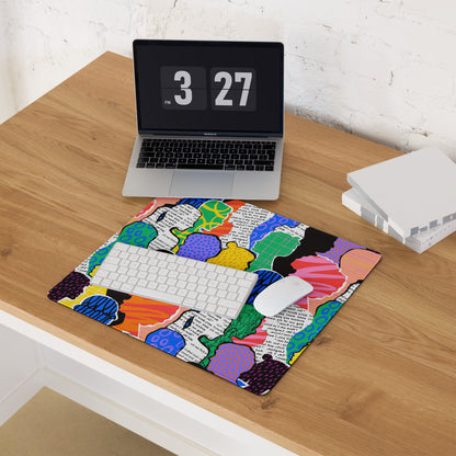 Contemporary Themed Mouse Pad Multicolor Rainbow Desk Decor Pop Art Style for Modern Workstations