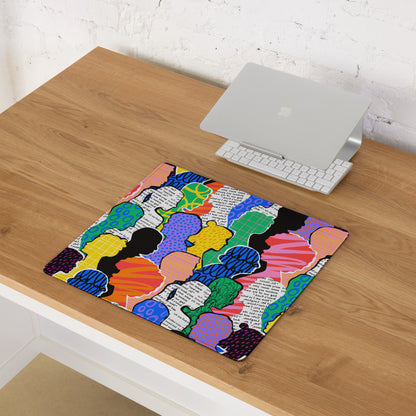 Contemporary Themed Mouse Pad Multicolor Rainbow Desk Decor Pop Art Style for Modern Workstations