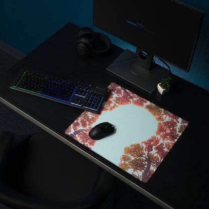 Autumn Tree Canopy Desk Pad - Autumn Tree Canopy Orange Red Leaves Sky Desk Pad Contemporary Art Cozy Mood Modern Decor Gaming Desk Pad Photographic
