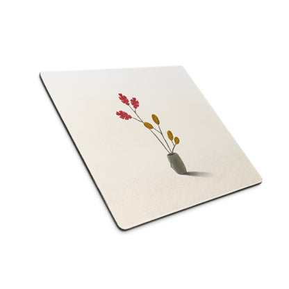 Beige Botanical Watercolor Mouse Pad - Botanical Beige Mouse Pad Home Office Mood Calm Natural Desk Decor Modern
