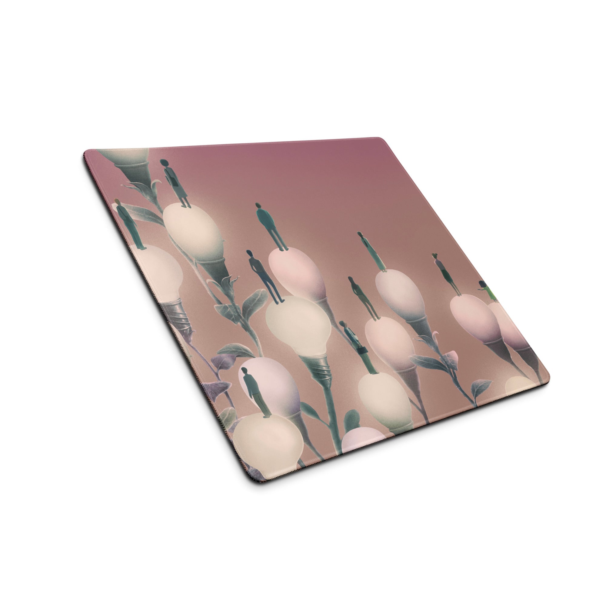 Pink Gradient Contemporary Mouse Pad 36x18 Large Desk Mat For Home Office And Gaming Modern Abstract Art