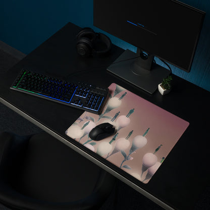Pink Gradient Contemporary Mouse Pad 36x18 Large Desk Mat For Home Office And Gaming Modern Abstract Art