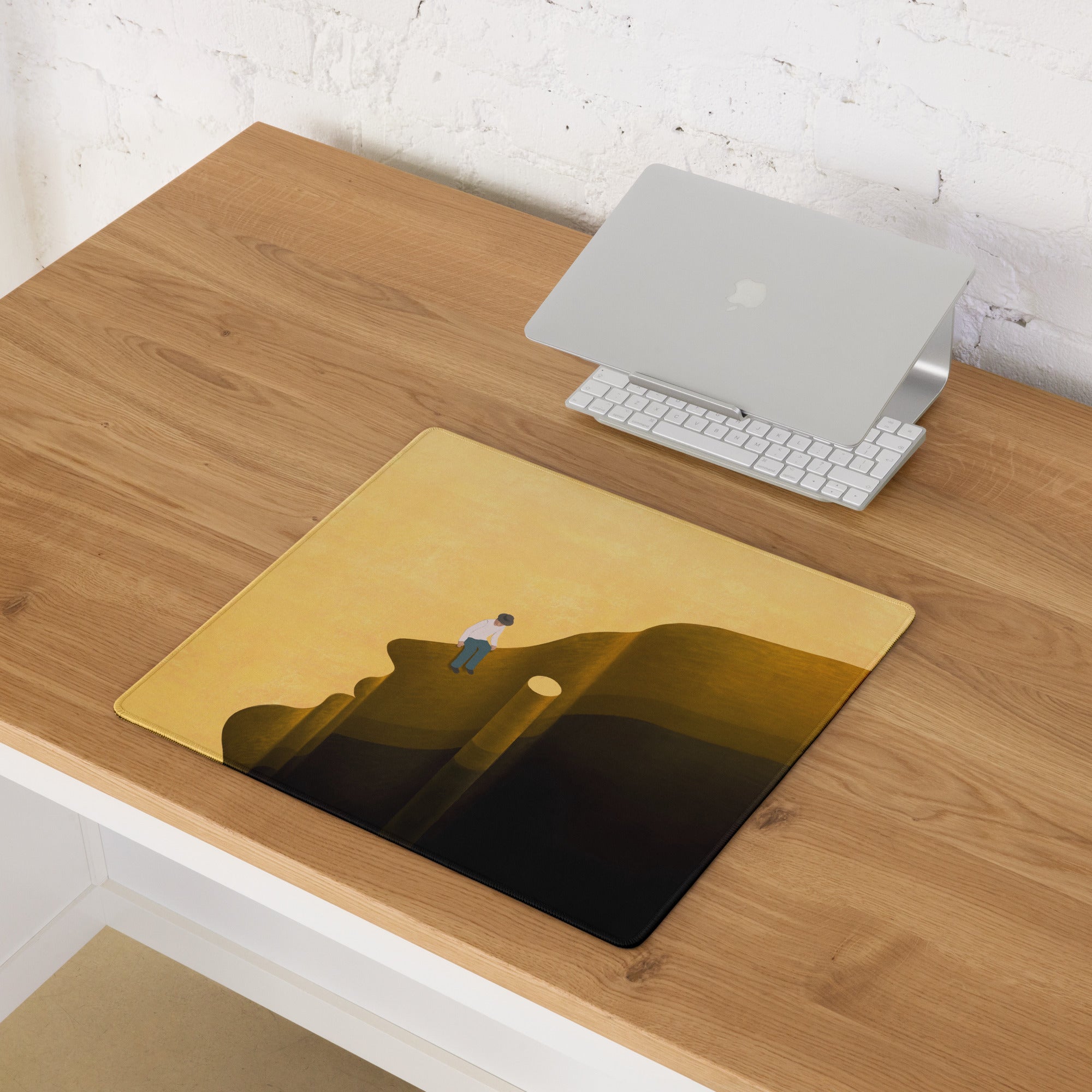 Mouse Pad Yellow Gradient Home Office Contemporary Desk Mood Modern Decor Art Print