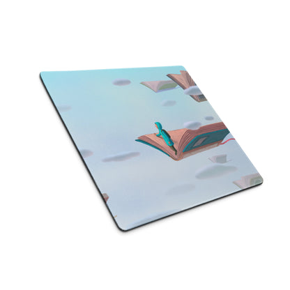 Pastel Blue Bookscape Pad - Bookscape Mouse Pad, Pastel Blue, Home Office, Contemporary, Serene Mood, Modern Desk Decor