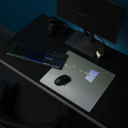 Teal Gradient Surreal Gaming Desk Pad - Mouse Pad Teal Gradient Desk Setup Dreamy Mood Minimal Office Large 36x18
