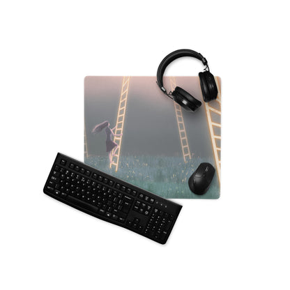 Contemporary Themed Mouse Pad Sunset Peach Teal Film Strip Art For Desk Modern Office Decor