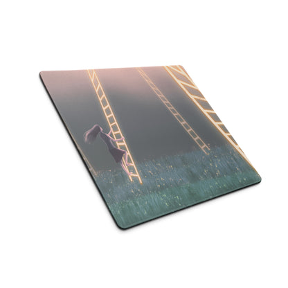 Contemporary Themed Mouse Pad Sunset Peach Teal Film Strip Art For Desk Modern Office Decor