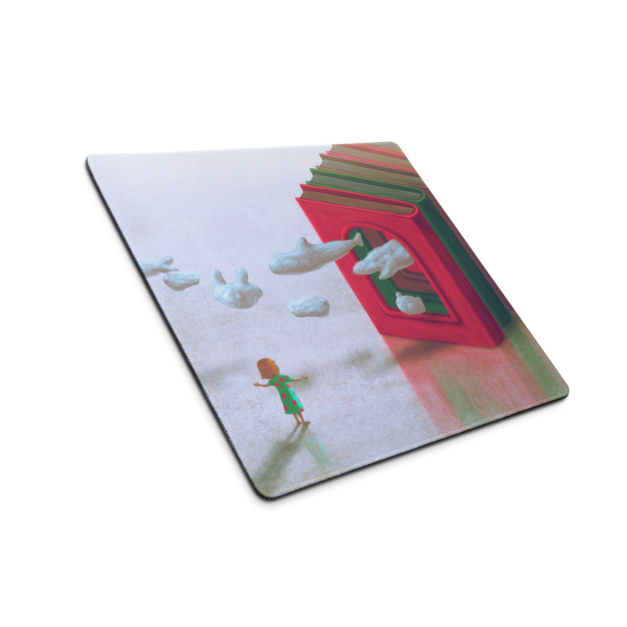 Colorful Books Themed Mouse Pad 36 By 18 Inch Desk Mat Non Slip Rubber Base Contemporary Art Style