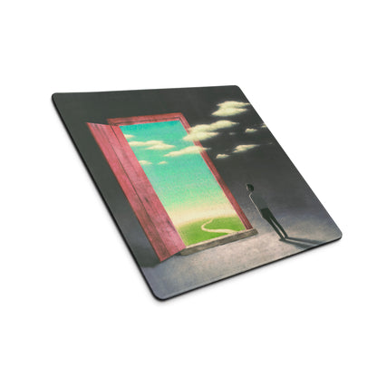 Surreal Pink Door Portal Mouse Pad 36x18 Inch For Modern Office Desk Decor Contemporary Art Style